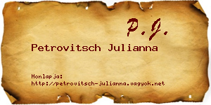Petrovitsch Julianna névjegykártya
